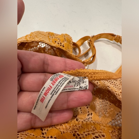 Free People intimately orange floral bodysuit size large - Picture 5 of 10